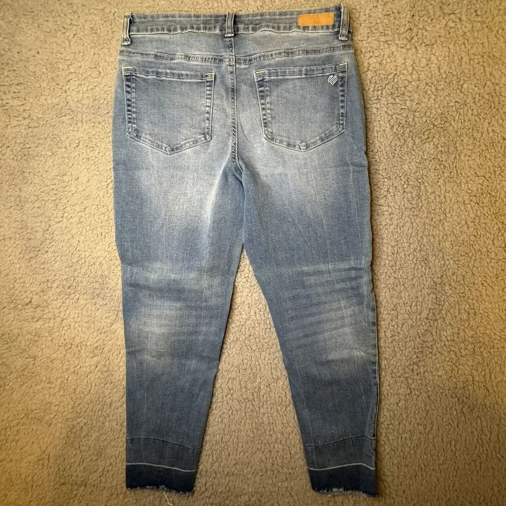 Justice‎ Girlfriend Raw Hem Distressed Blue Jegging Stretch Jeans Girls 14 Plus